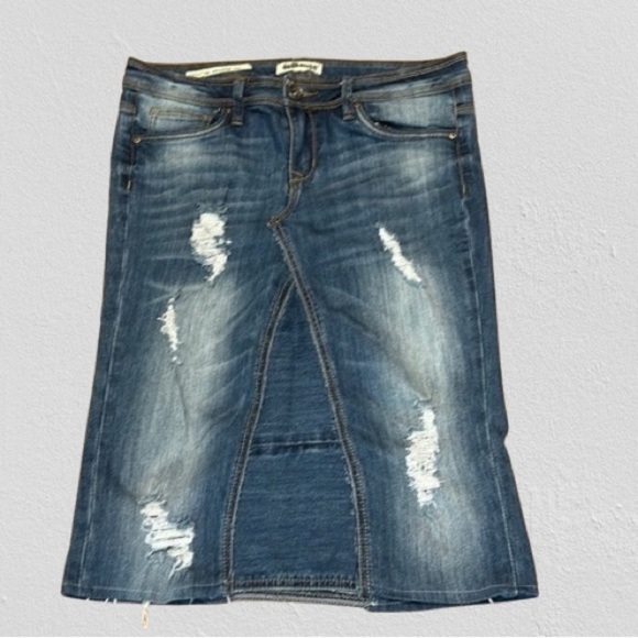 Vintage dollhouse roll-up skinny capri converted skirt size 11 - Picture 1 of 7